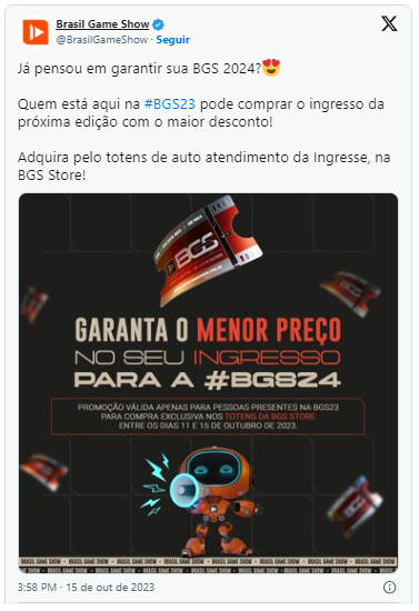 BGS 2024 já tem data marcada: Confira o que esperar do maior evento de games  do Brasil – Mais Luziânia